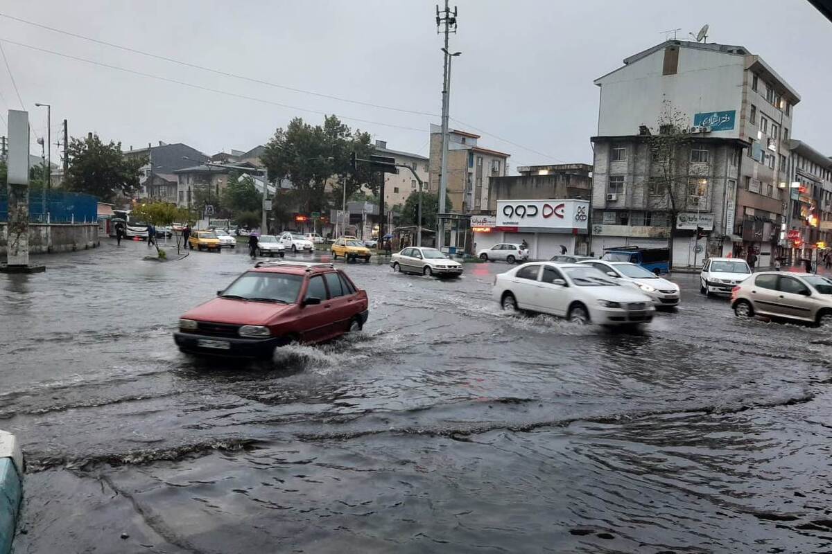 بارندگی شدید در رشت دردسرساز شد