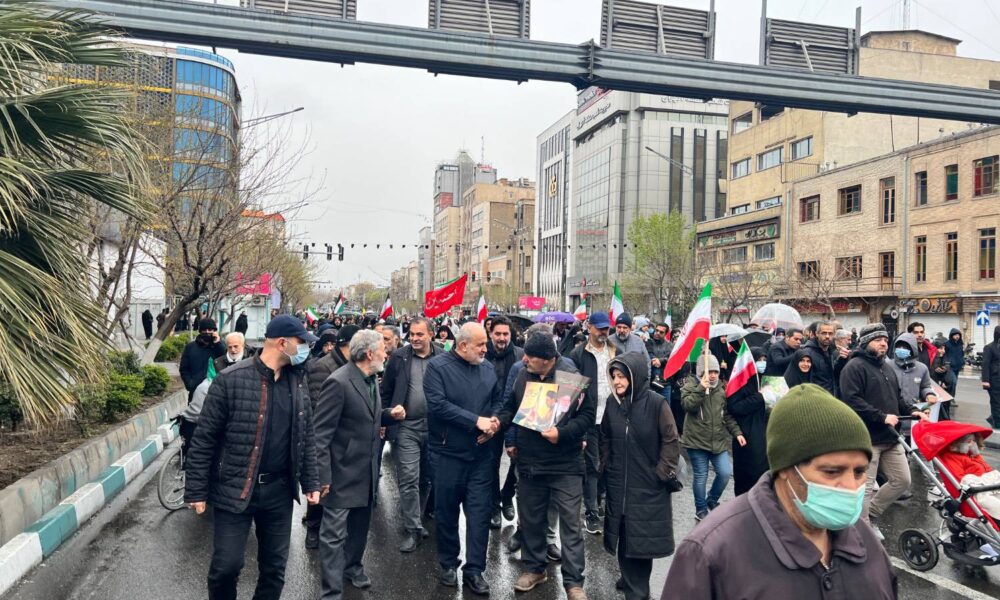 حضور وزیر نیرو در راهپیمایی روز قدس